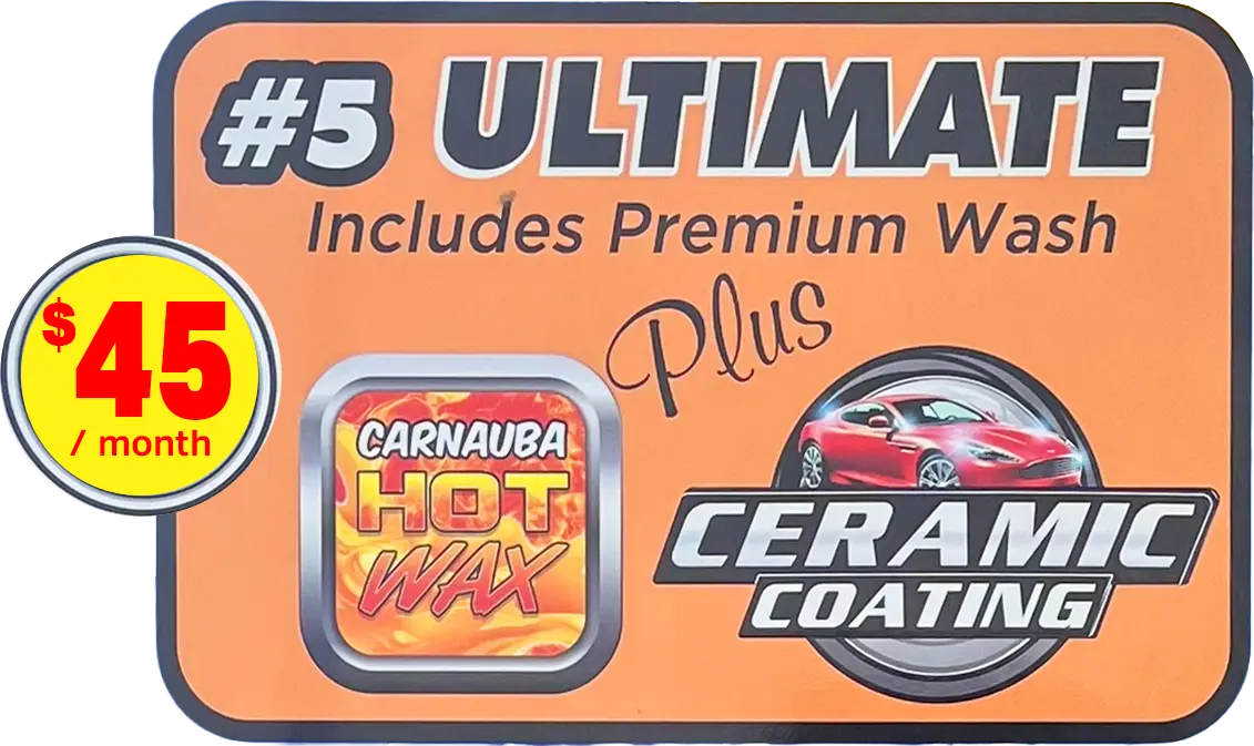 The #5 Ultimate sign in our wash lane
